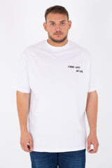 Men's Big Size Round T-shirt Printed On The Front And Back In Summer Melton Material