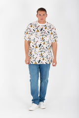 Men's Big Size Round Neck Short Sleeve Printed T-shirt