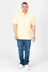 Mens Big Size Basic Solid Polo T-Shirt With Badge Tomato And Short Sleeves