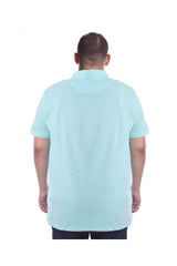 Men's Big Size Polo Front Printed Cotton T-shirt