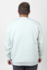 Men's Big Size Regular Fit Made Of Comfort Melton Padded Front Printed Sweatshirt