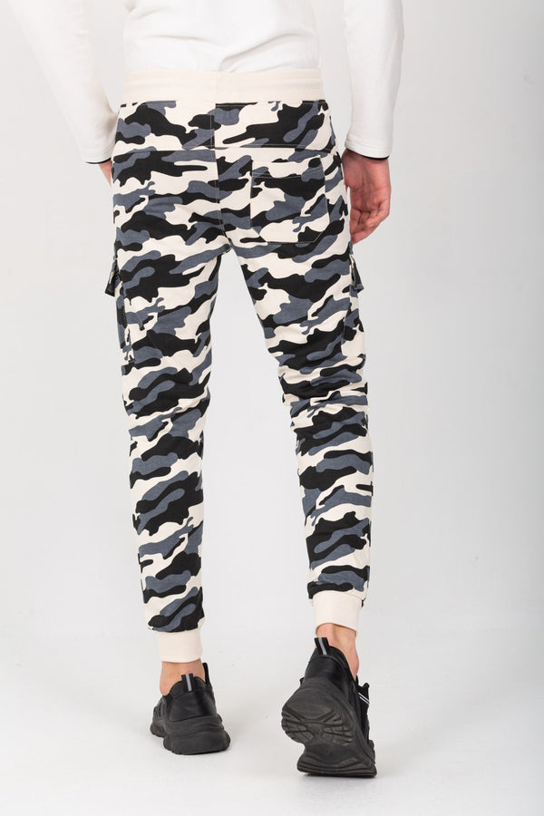 Men's Slim Fit Army Baggy Sports Soft Melton Camouflage Sweatpants