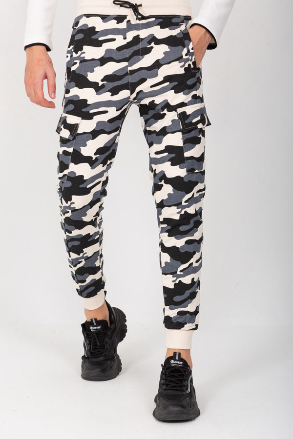 Men's Slim Fit Army Baggy Sports Soft Melton Camouflage Sweatpants