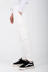 Mens Casual Sweatpants With Side Pockets And A Drawstring In The Middle