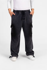 Men's Wide Leg Elastic Waistband Sweatpants With Side Pockets