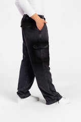 Men's Wide Leg Elastic Waistband Sweatpants With Side Pockets