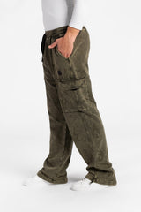 Men's Wide Leg Elastic Waistband Sweatpants With Side Pockets