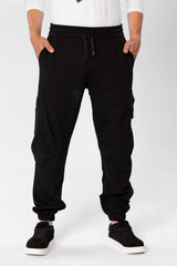 Men's Oversized Sweatpants With Drawstring In The Middle And Side Pockets