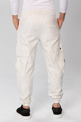 Men's Oversized Sweatpants With Drawstring In The Middle And Side Pockets