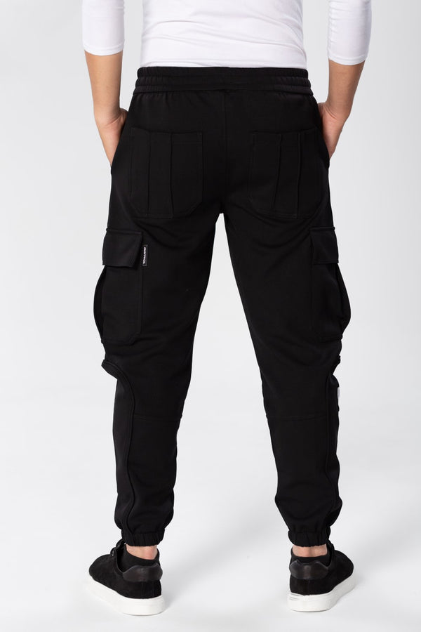 Men's Oversize Sweatpants With Side Pockets And An Elastic Band In The Middle