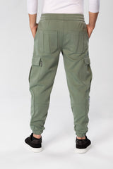 Men's Oversize Sweatpants With Side Pockets And An Elastic Band In The Middle