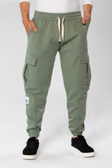 Men's Oversize Sweatpants With Side Pockets And An Elastic Band In The Middle