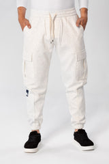 Men's Oversize Sweatpants With Side Pockets And An Elastic Band In The Middle