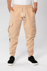 Men's Oversize Sweatpants With Side Pockets And An Elastic Band In The Middle