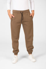 Men's Elastic Waist With Drawstring And Line From The Side Jogger Sweatpants