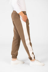 Men's Elastic Waist With Drawstring And Line From The Side Jogger Sweatpants