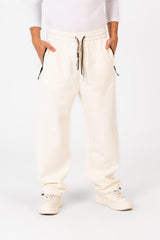Men's Tomato Oversized Sweatpants With Elastic Waistband And Modern Zipper Pockets