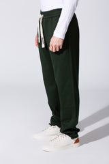 Men's Tomato Wide Leg Sweatpants With Elastic Waist And Back Pocket