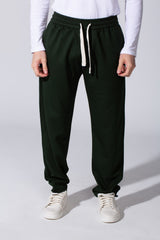 Men's Tomato Wide Leg Sweatpants With Elastic Waist And Back Pocket