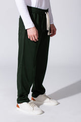 Men's Tomato Wide Leg Sweatpants With Elastic Waist And Back Pocket