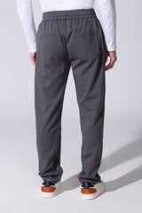 Men's Tomato Wide Leg Sweatpants With Elastic Waist And Back Pocket