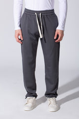 Men's Tomato Wide Leg Sweatpants With Elastic Waist And Back Pocket