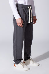Men's Tomato Wide Leg Sweatpants With Elastic Waist And Back Pocket