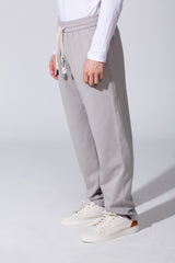 Men's Tomato Wide Leg Sweatpants With Elastic Waist And Back Pocket