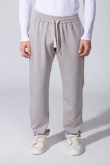 Men's Tomato Wide Leg Sweatpants With Elastic Waist And Back Pocket