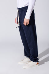 Men's Tomato Wide Leg Sweatpants With Elastic Waist And Back Pocket