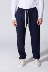 Men's Tomato Wide Leg Sweatpants With Elastic Waist And Back Pocket