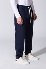 Men's Tomato Wide Leg Sweatpants With Elastic Waist And Back Pocket