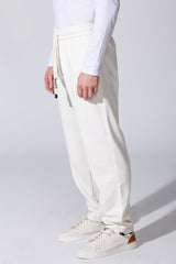 Men's Tomato Wide Leg Sweatpants With Elastic Waist And Back Pocket