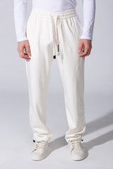 Men's Tomato Wide Leg Sweatpants With Elastic Waist And Back Pocket
