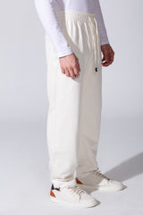 Men's Tomato Wide Leg Sweatpants With Elastic Waist And Back Pocket