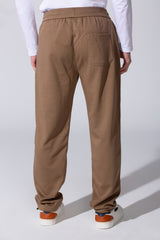 Men's Tomato Wide Leg Sweatpants With Elastic Waist And Back Pocket