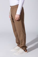 Men's Tomato Wide Leg Sweatpants With Elastic Waist And Back Pocket