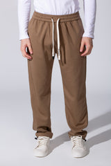 Men's Tomato Wide Leg Sweatpants With Elastic Waist And Back Pocket