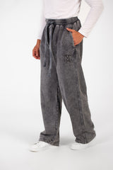 Men's Tomato Washed Oversized Sweatpants With Elastic Waistband And Drawstring High Quality