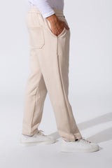 Men's Basic Oversized Sweatpants With Elastic Waistband And Back Pocket