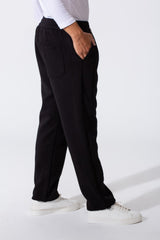 Men's Basic Oversized Sweatpants With Elastic Waistband And Back Pocket