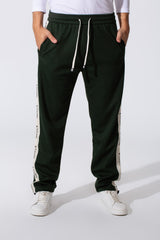 Men's Tomato Oversized Sweatpants With Elastic Waistband And Side Stripe