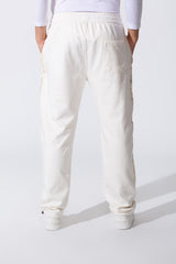 Men's Tomato Oversized Sweatpants With Elastic Waistband And Side Stripe