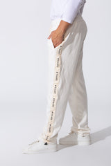 Men's Tomato Oversized Sweatpants With Elastic Waistband And Side Stripe