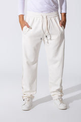 Men's Tomato Oversized Sweatpants With Elastic Waistband And Side Stripe