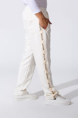 Men's Tomato Oversized Sweatpants With Elastic Waistband And Side Stripe