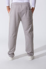 Men's Tomato Oversized Sweatpants With Elastic Waistband And Side Stripe