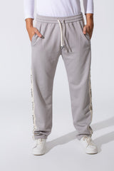 Men's Tomato Oversized Sweatpants With Elastic Waistband And Side Stripe