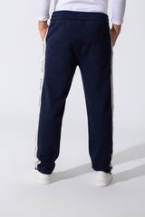 Men's Tomato Oversized Sweatpants With Elastic Waistband And Side Stripe