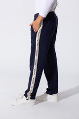 Men's Tomato Oversized Sweatpants With Elastic Waistband And Side Stripe